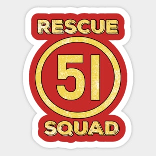 Vintage Rescue 51 Sticker